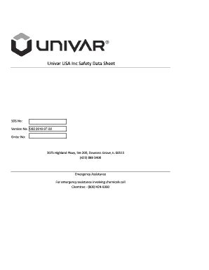 Univar Safety Data Sheets
