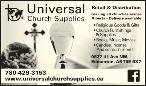 universal church supplies edmonton alberta