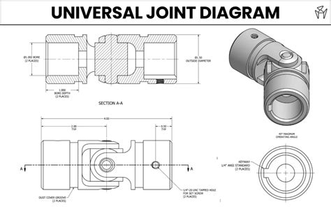 Universal Joint Assembly Drawing