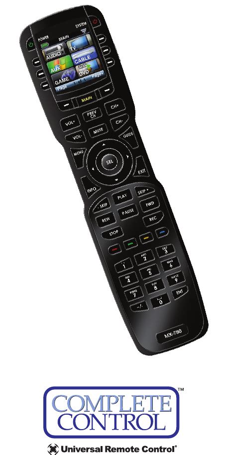 universal remote control mx-780
