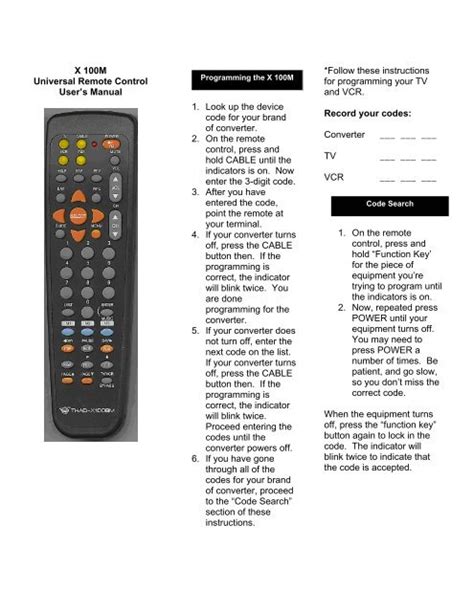 Universal Remote Control User Manual