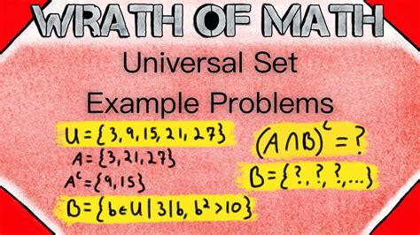 universal set example problems