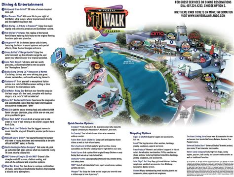 universal studio city walk map