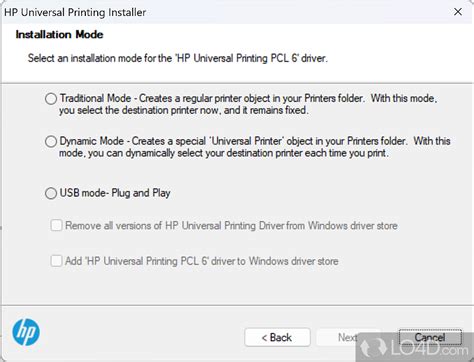 HP Universal Print Driver Screenshots