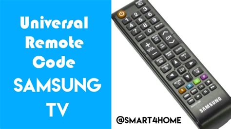 Detailed Guide to Universal Remote Codes for Samsung TVs Automate