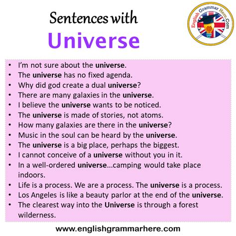 universe in a sentence science