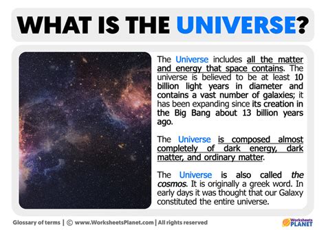 universe meaning in english with example