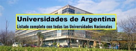 universidades nacionales de argentina