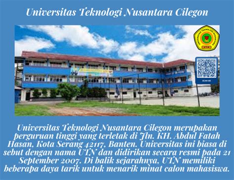 Universitas Teknologi Nusantara Cilegon, Info yang Harus Anda Tahu