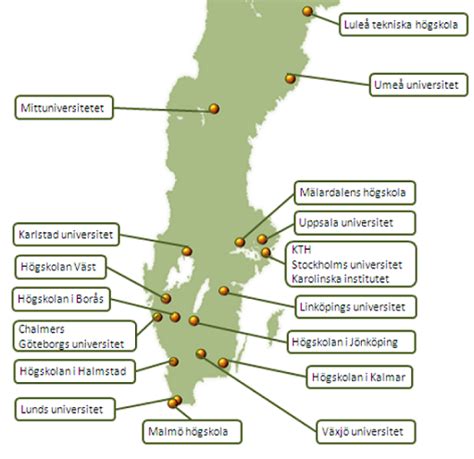 Universitet I Sverige Karta Karta 2020