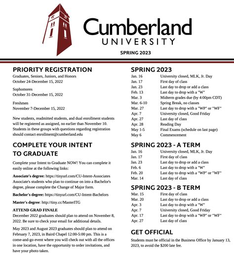 University Of The Cumberlands Academic Calendar