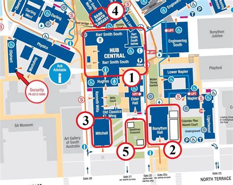 university of adelaide campus map