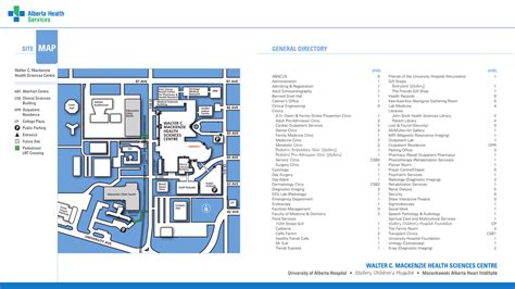 university of alberta hospital map level 5
