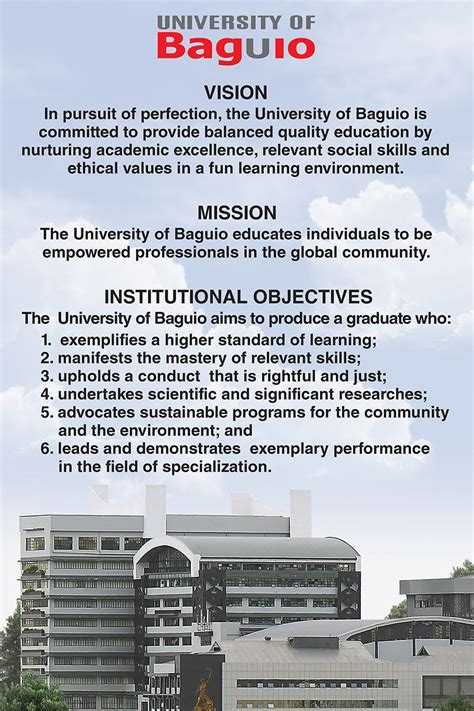 university of baguio mission