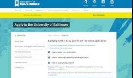 university of baltimore apply