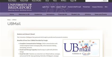 university of bridgeport email