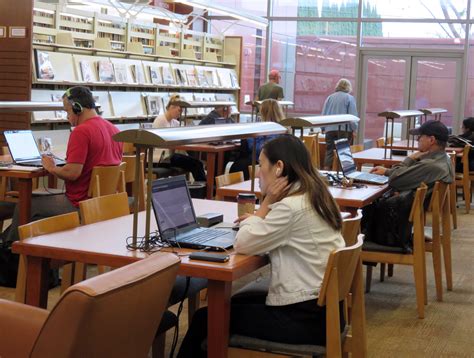 Students studying in the University at Buffalo library