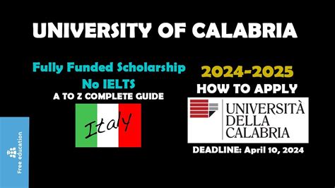 university of calabria apply online