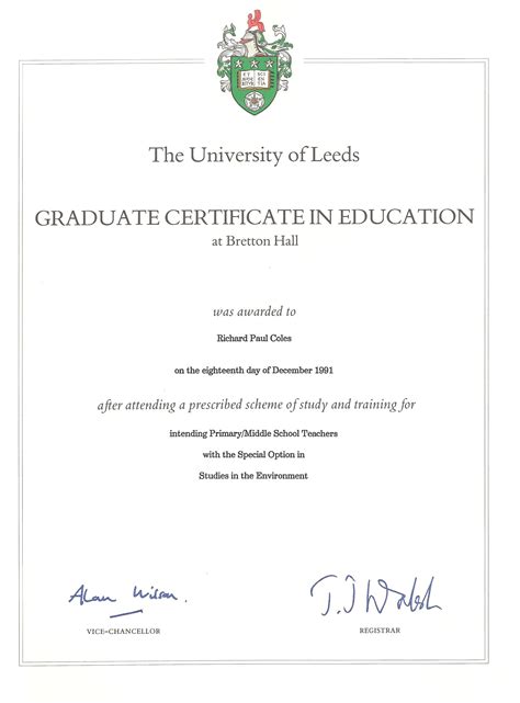 university of leeds phd certificate