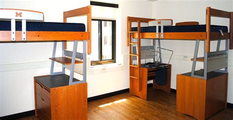 university of michigan dorm room bed size