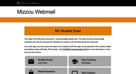 university of missouri student email