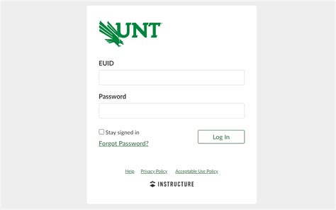 university of north texas canvas login