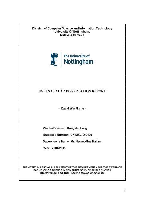 university of nottingham dissertation