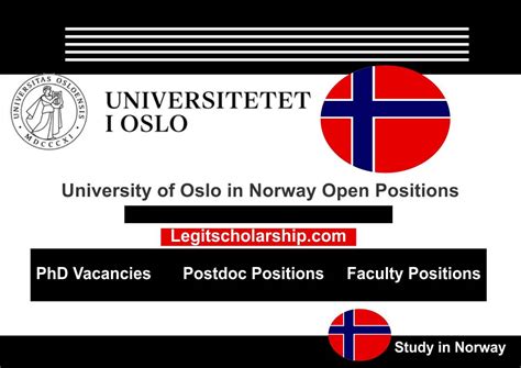 university of oslo phd positions