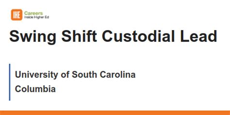 university of south carolina custodian jobs