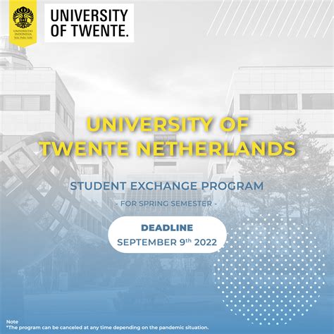 university of twente academic calendar