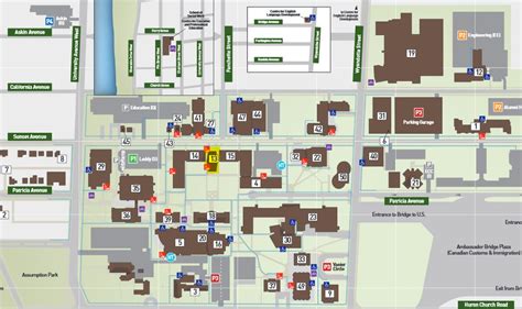 University Of Windsor Campus Map