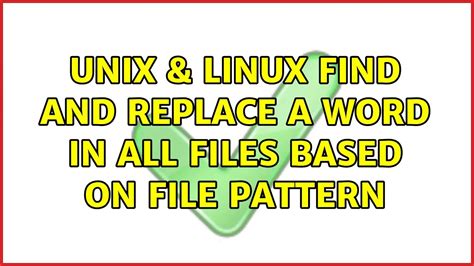Unix Find File Pattern