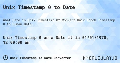 unix timestamp from date
