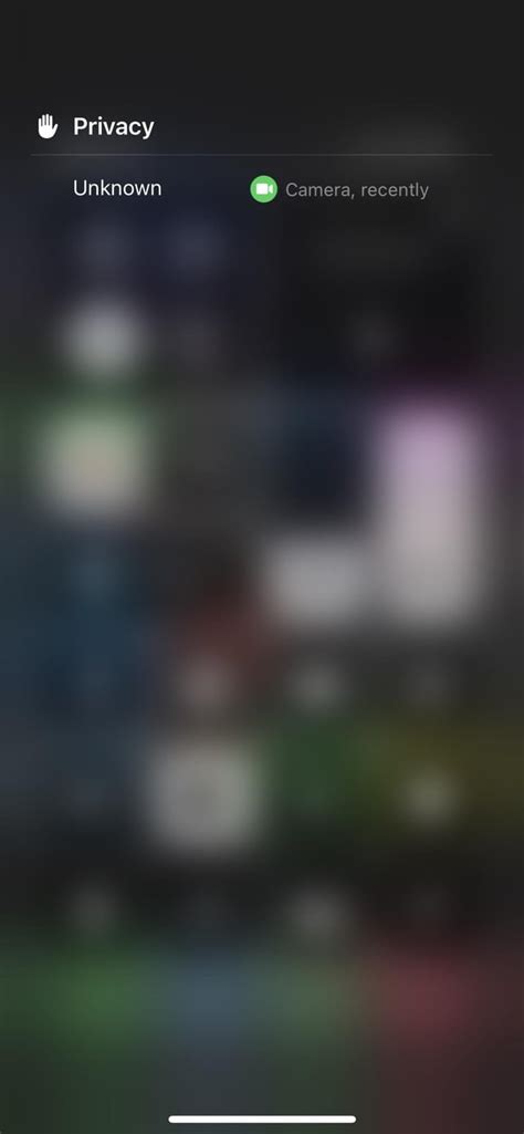 Unknown App Using Camera