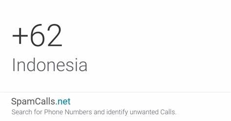 unknown phone number in Indonesia