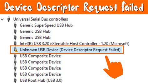 Unknown Usb Device Driver Descriptor Request Failed