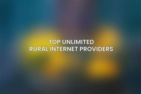 unlimited internet options for rural areas