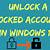 unlock account windows 10