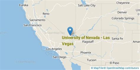 UNLV mapa Mapa da UNLV (Estados Unidos da América)