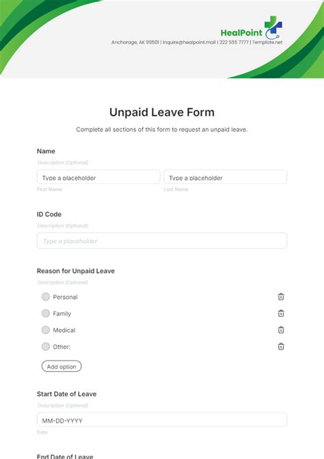 Unpaid Leave Request Template How Unpaid Leave Request Template Can