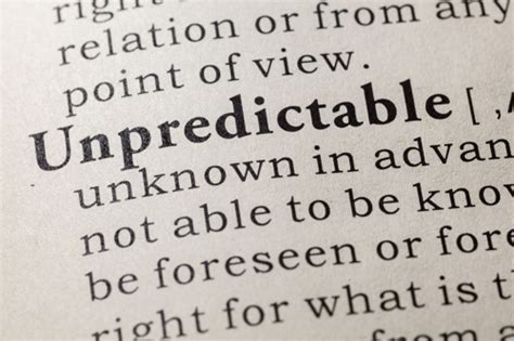 unpredictable changes meaning