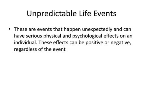 unpredictable events examples