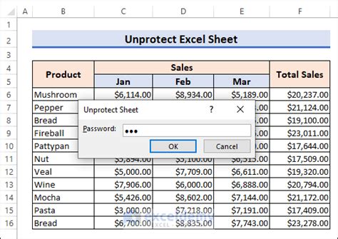 Unprotect Excel Worksheet Easily