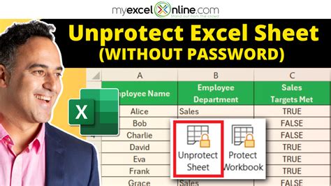 Unprotect Excel Sheet Without Password