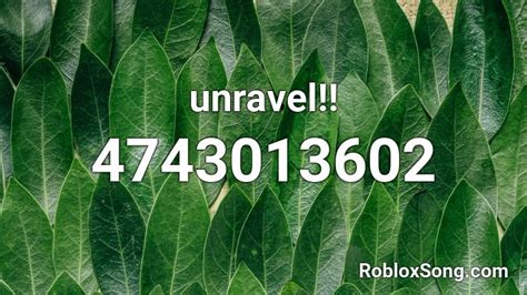 Unravel Roblox Id / Unravel Roblox Id Code Roblox Robux