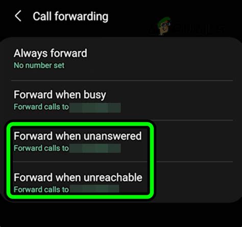unsaved numbers going to voicemail