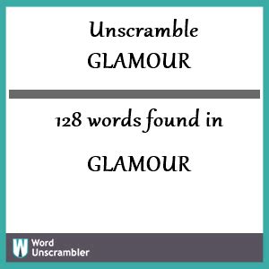 unscramble glamour