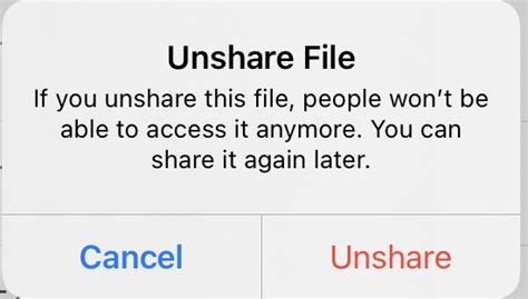 Unshared File/Folder By Clearing Membership
