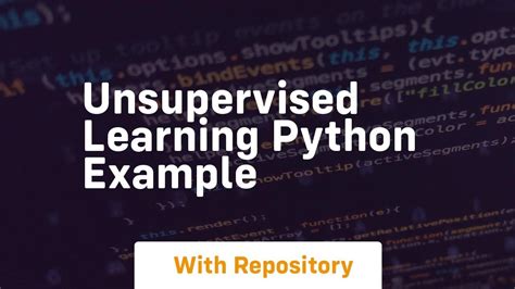 unsupervised learning example python