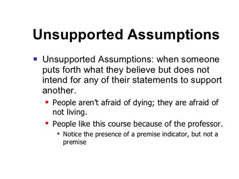 unsupported assertion definition